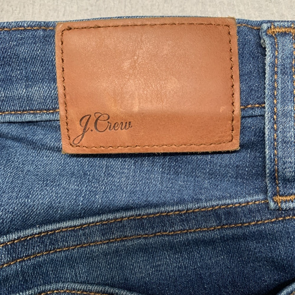 Women's J. Crew Jeans Sz 25x27 Lookout High Rise Skinny Med Wash Denim Stretch - Picture 4 of 10
